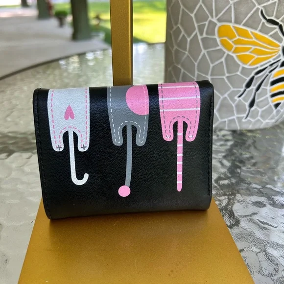 BOTUSHI-Charming Cat Design Kids Wallet - Black, Pink, White - Picture 2 of 3